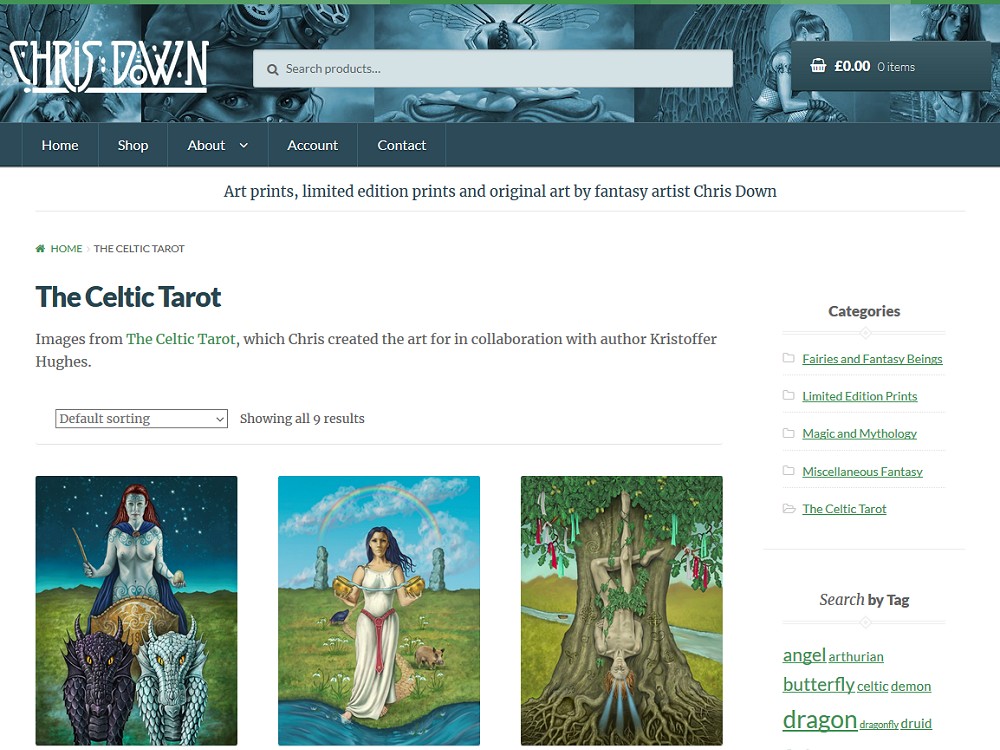 Chris Down Art website screenshot