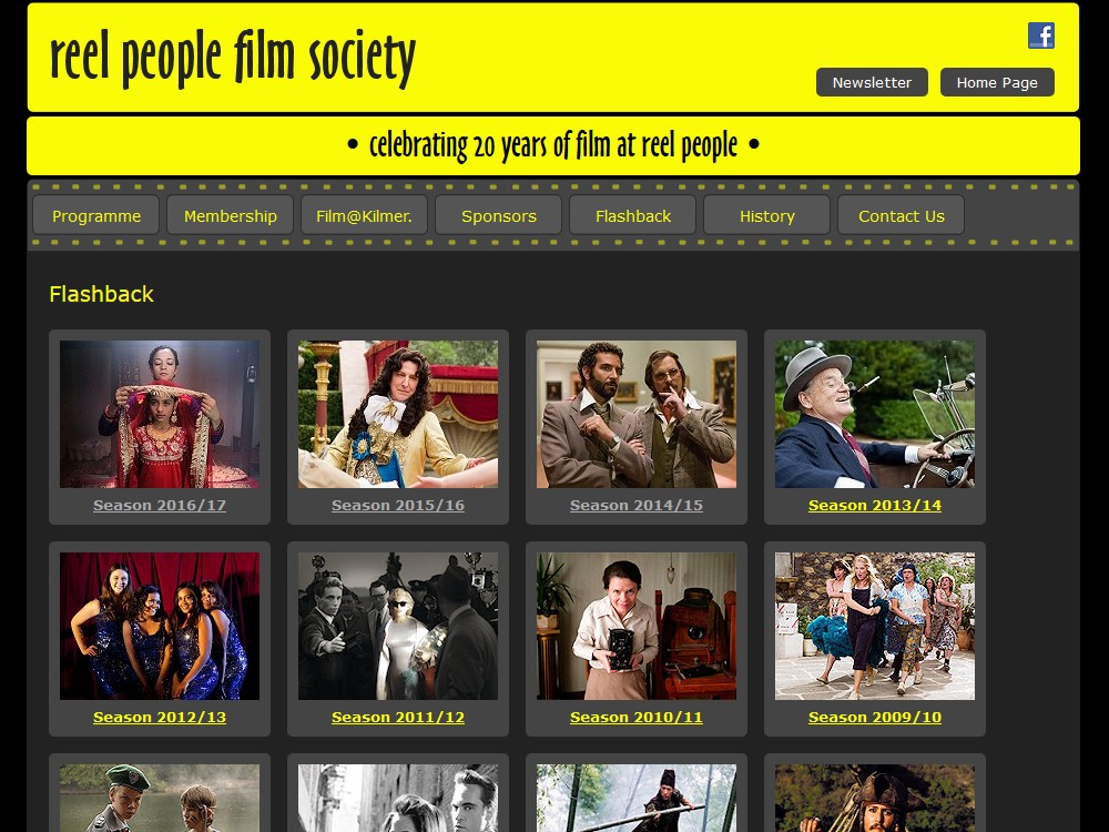 reel people Film Society website screenshot