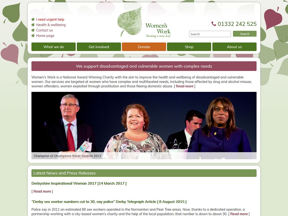 Women's Work website screenshot